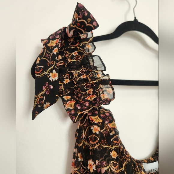 Misa Micaela Off the Shoukder Printed Maxi Dress Medium - Picture 6 of 9